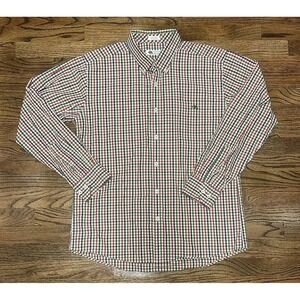 Onward Reserve Men's Tailored-Fit Red/Green Button Down Shirt Men's Sz XL